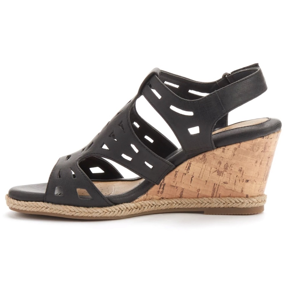 Croft & Barrow Women’s Ortholite Cork-Patterned Wedge Sandals 9.5
